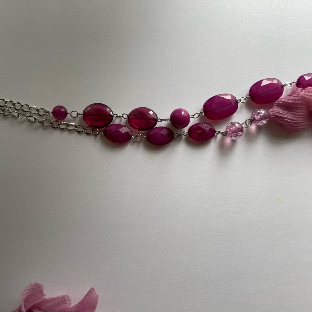 Pink statement necklace - Picture 9 of 9